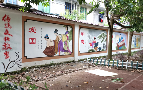 泰順筱村二小校園墻繪：墨客墻繪，為校園添彩，育夢啟航