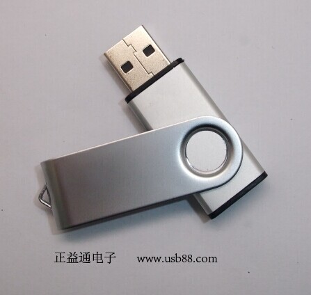 全金屬鋁質旋轉U盤，清新簡約，彰顯出用戶睿智卓越的品味。
